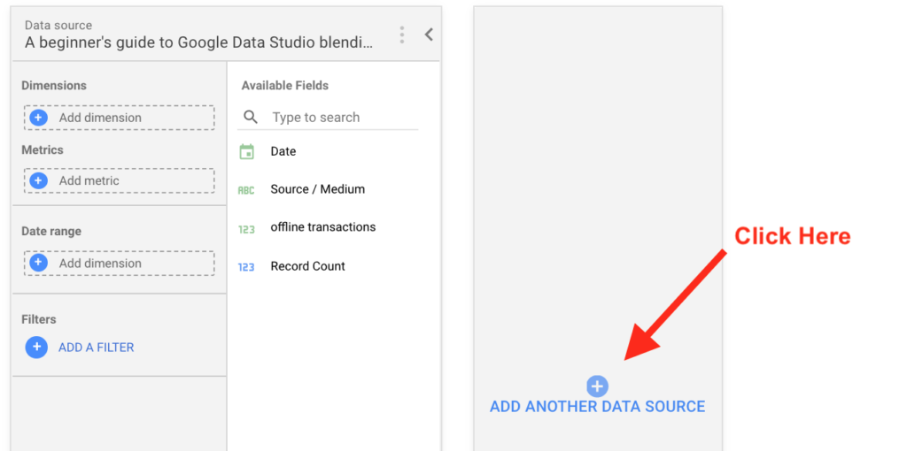 A beginner's guide to Google Data Studio blending · Simon Breton