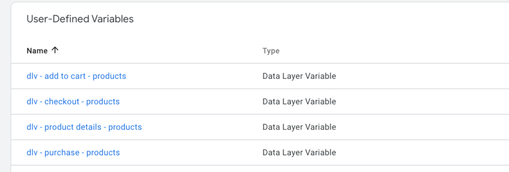 Data Layer Variable